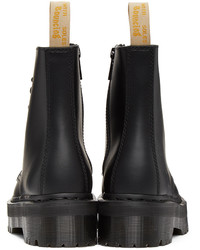 schwarze Lederfreizeitstiefel von Dr. Martens