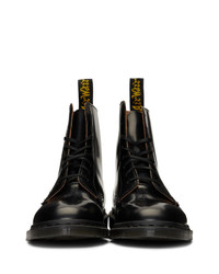 schwarze Lederfreizeitstiefel von Dr. Martens