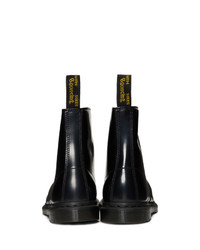 schwarze Lederfreizeitstiefel von Dr. Martens