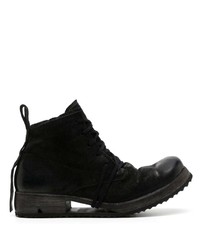 schwarze Lederfreizeitstiefel von Boris Bidjan Saberi