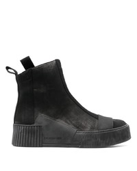 schwarze Lederfreizeitstiefel von Boris Bidjan Saberi