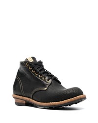 schwarze Lederfreizeitstiefel von VISVIM