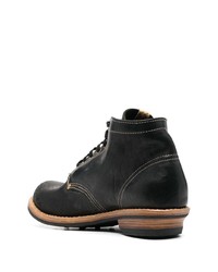 schwarze Lederfreizeitstiefel von VISVIM