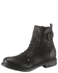 schwarze Lederfreizeitstiefel von BRUNO BANANI