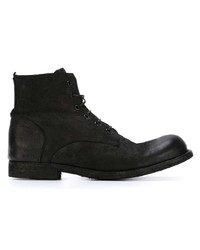 schwarze Lederfreizeitstiefel von Officine Creative