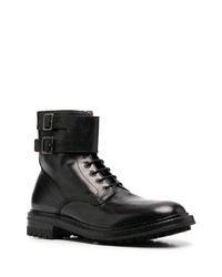 schwarze Lederfreizeitstiefel von Officine Creative