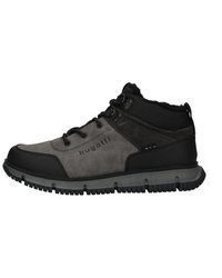 schwarze Lederfreizeitstiefel von Bugatti