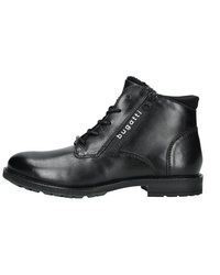 schwarze Lederfreizeitstiefel von Bugatti