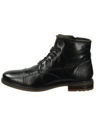 schwarze Lederfreizeitstiefel von Bugatti