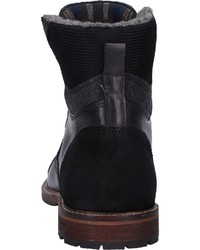 schwarze Lederfreizeitstiefel von Bullboxer