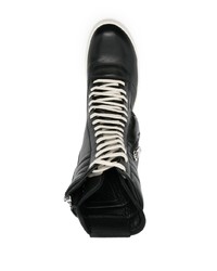 schwarze Lederfreizeitstiefel von Rick Owens