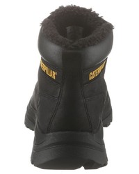 schwarze Lederfreizeitstiefel von Cat