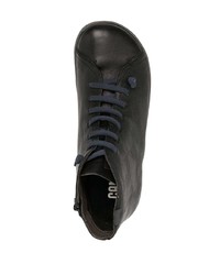 schwarze Lederfreizeitstiefel von Camper