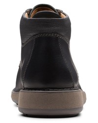 schwarze Lederfreizeitstiefel von Clarks