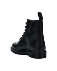 schwarze Lederfreizeitstiefel von Dr. Martens