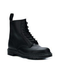 schwarze Lederfreizeitstiefel von Dr. Martens