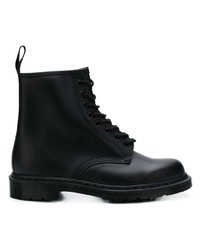 schwarze Lederfreizeitstiefel von Dr. Martens