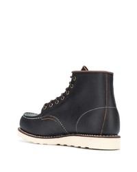 schwarze Lederfreizeitstiefel von Red Wing Shoes