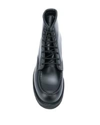 schwarze Lederfreizeitstiefel von Red Wing Shoes