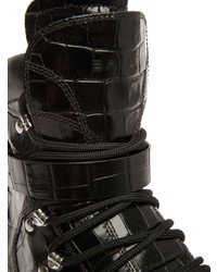 schwarze Lederfreizeitstiefel von Bally