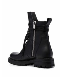 schwarze Lederfreizeitstiefel von Rick Owens