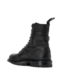 schwarze Lederfreizeitstiefel von Trickers