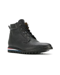 schwarze Lederfreizeitstiefel von Thom Browne