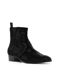 schwarze Lederfreizeitstiefel von Kurt Geiger London