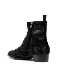 schwarze Lederfreizeitstiefel von Kurt Geiger London