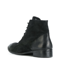 schwarze Lederfreizeitstiefel von The Last Conspiracy