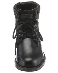 schwarze Lederfreizeitstiefel von Dockers by Gerli