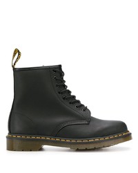 schwarze Lederfreizeitstiefel von Dr. Martens