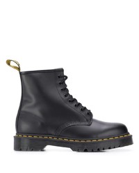 schwarze Lederfreizeitstiefel von Dr. Martens