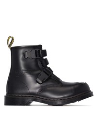 schwarze Lederfreizeitstiefel von Dr. Martens