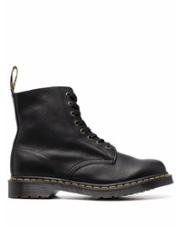 schwarze Lederfreizeitstiefel von Dr. Martens