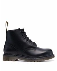 schwarze Lederfreizeitstiefel von Dr. Martens