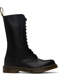 schwarze Lederfreizeitstiefel von Dr. Martens