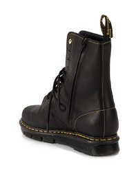 schwarze Lederfreizeitstiefel von Dr. Martens