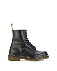 schwarze Lederfreizeitstiefel von Dr. Martens