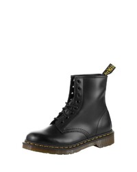 schwarze Lederfreizeitstiefel von Dr. Martens