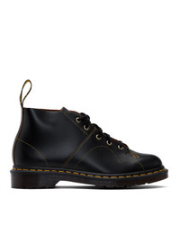 schwarze Lederfreizeitstiefel von Dr. Martens