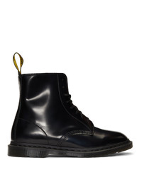 schwarze Lederfreizeitstiefel von Dr. Martens