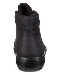 schwarze Lederfreizeitstiefel von Ecco