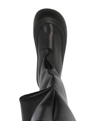 schwarze Lederfreizeitstiefel von yume yume