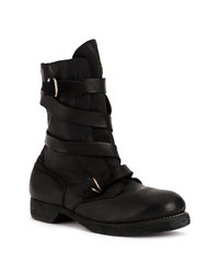 schwarze Lederfreizeitstiefel von Guidi