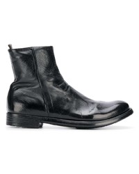 schwarze Lederfreizeitstiefel von Officine Creative