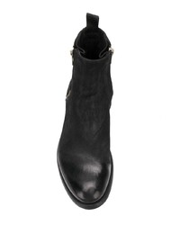 schwarze Lederfreizeitstiefel von Officine Creative