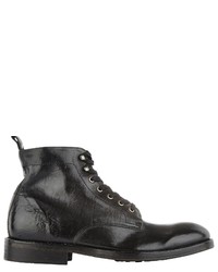 schwarze Lederfreizeitstiefel von Hudson London