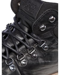 schwarze Lederfreizeitstiefel von Jack & Jones