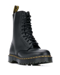 schwarze Lederfreizeitstiefel von Dr. Martens